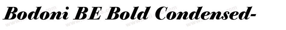 Bodoni BE Bold Condensed字体转换